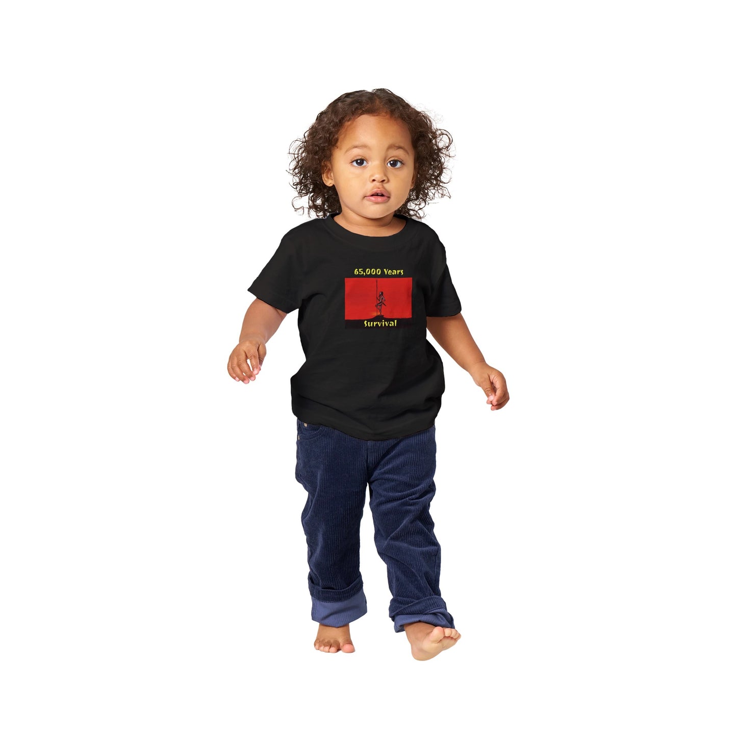 '65,000 Years of Survival' Baby T-shirts 6m-24m