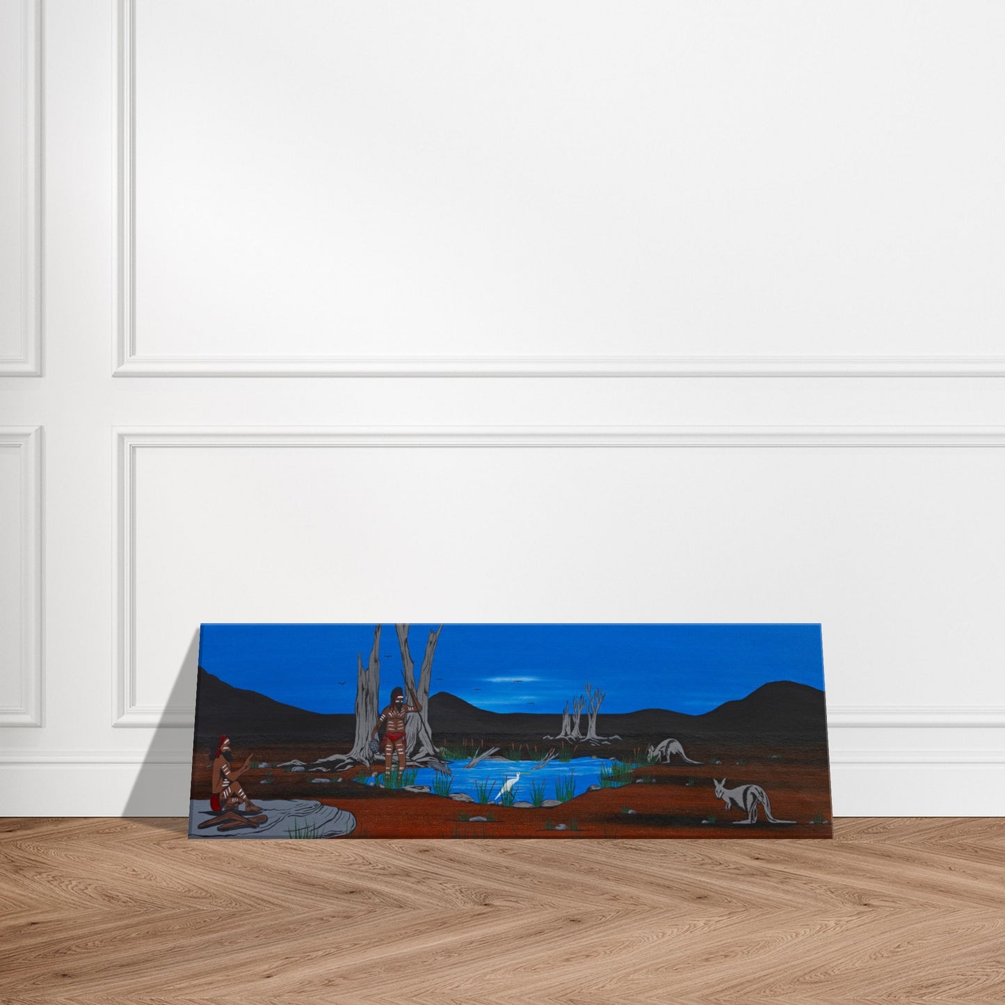 'Living in Harmony with the Land & the Animals' by First Nations Tribal Artist William Walker - Canvas Print