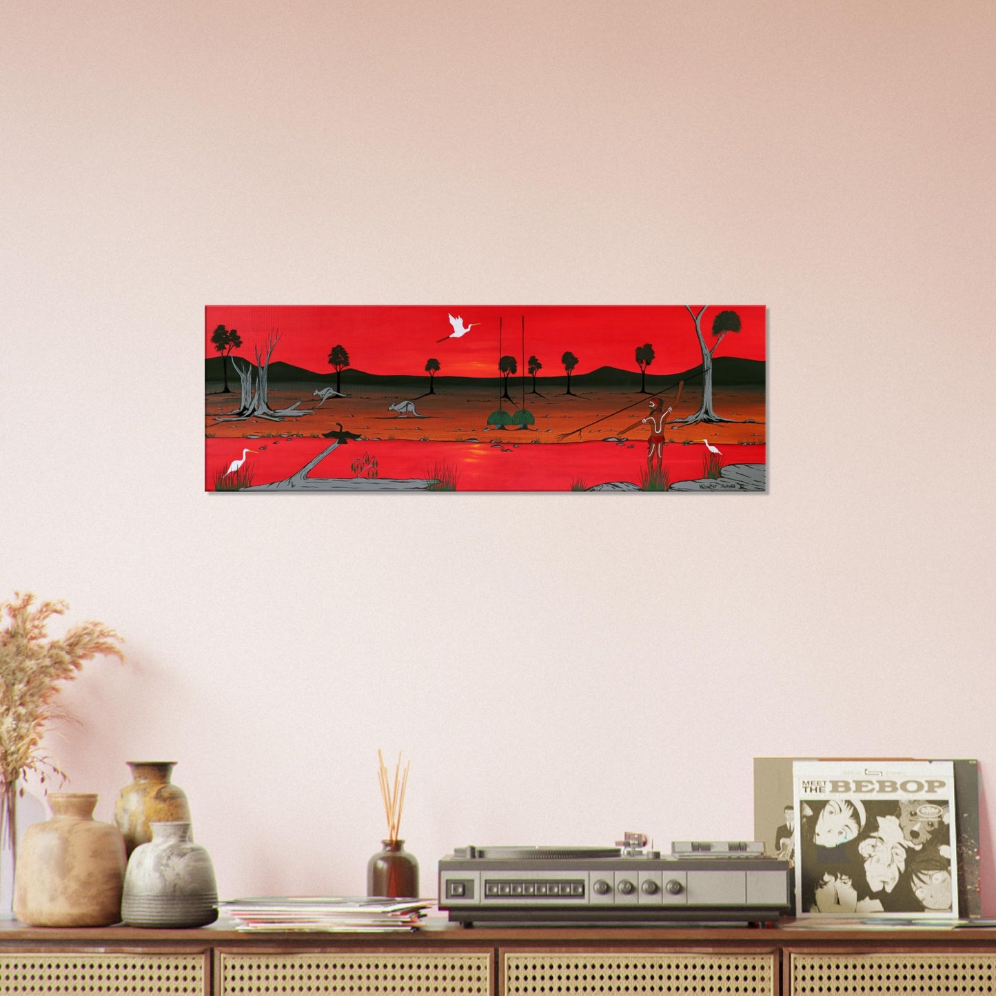 'Back in the Dreamtime #2' by First Nations Tribal Artist William Walker - Printed Canvas