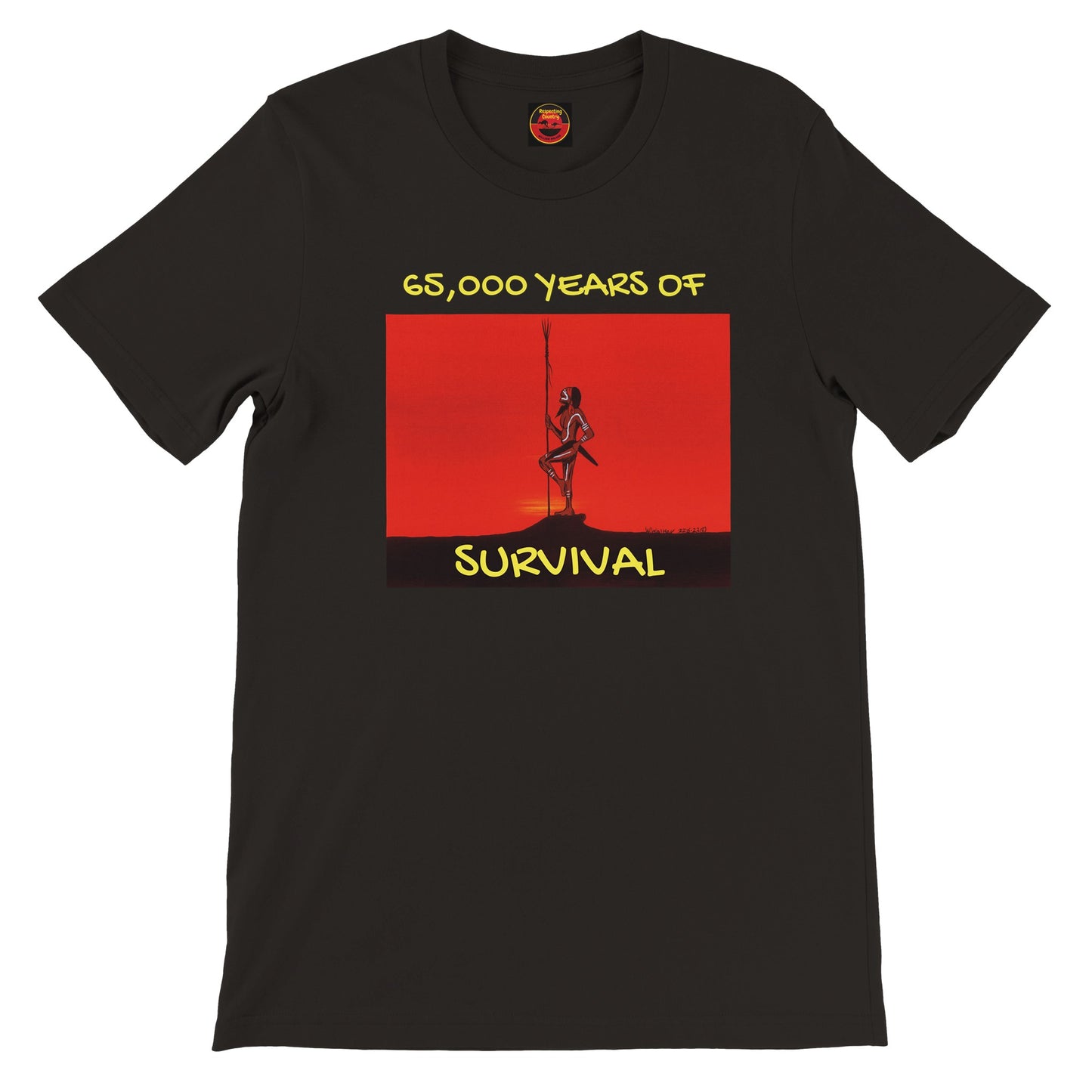 65,000 Years of Survival' Premium Unisex Crewneck T-shirt