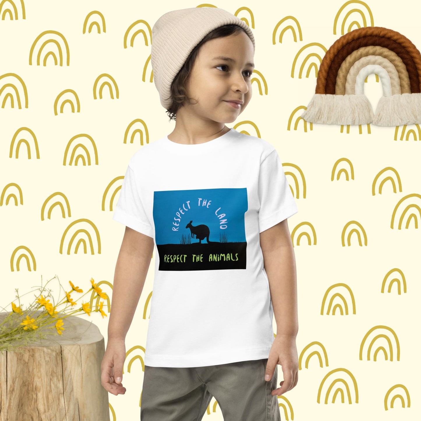 'Respect the Land, Respect the Animals' Toddler Short Sleeve Tee