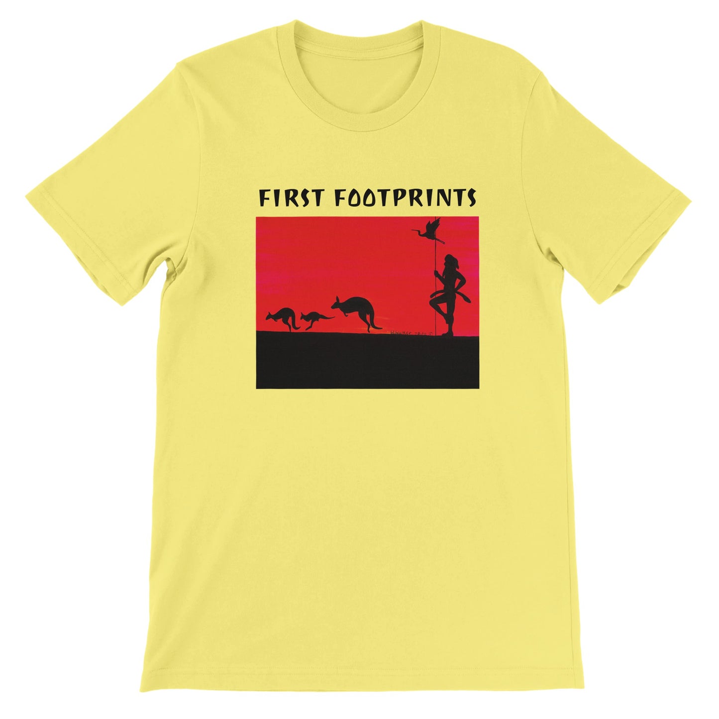 FIRST FOOTPRINTS Premium Unisex Crewneck T-shirt