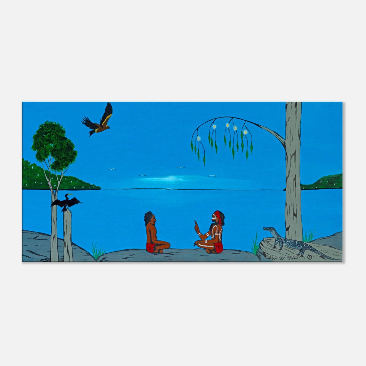 'The Best Classroom #2' by First Nations Tribal Artist William Walker - Canvas Print