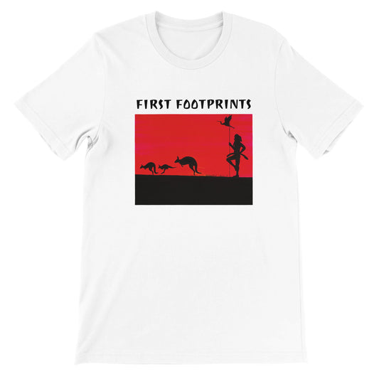 FIRST FOOTPRINTS Premium Unisex Crewneck T-shirt