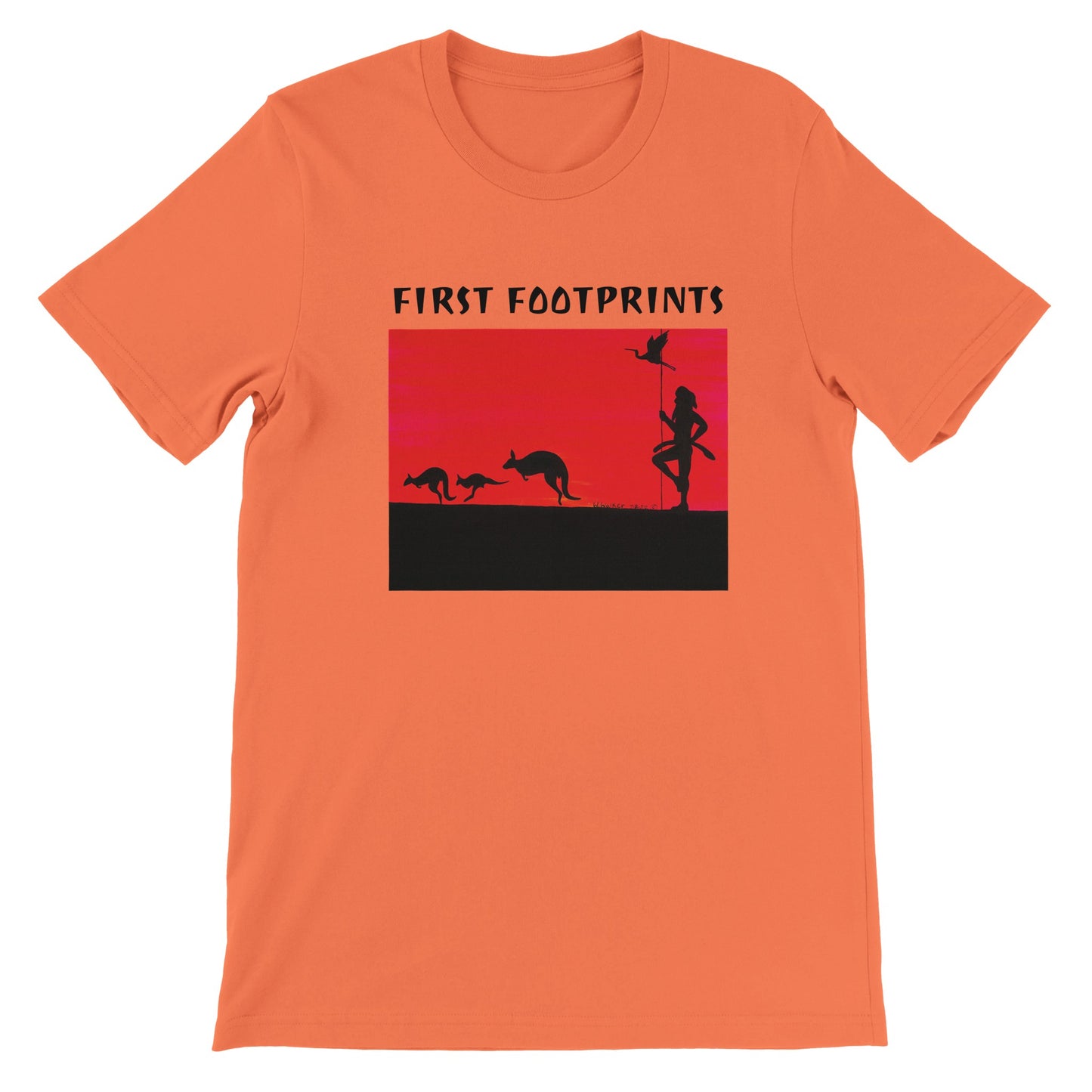 FIRST FOOTPRINTS Premium Unisex Crewneck T-shirt