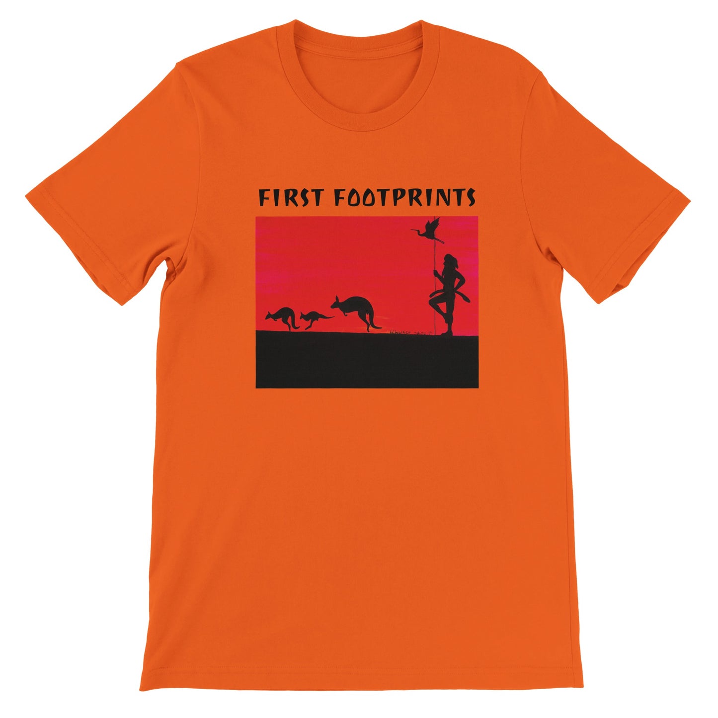 FIRST FOOTPRINTS Premium Unisex Crewneck T-shirt