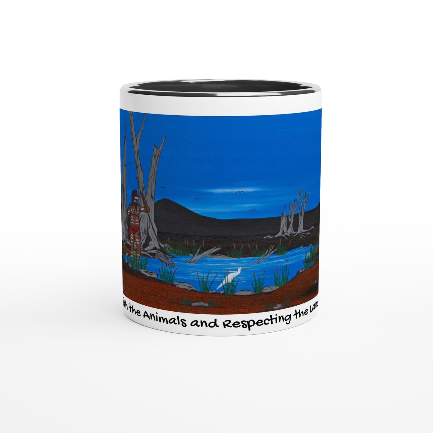 Ceramic Mug - Living in Harmony with the Animals & Respecting the Land