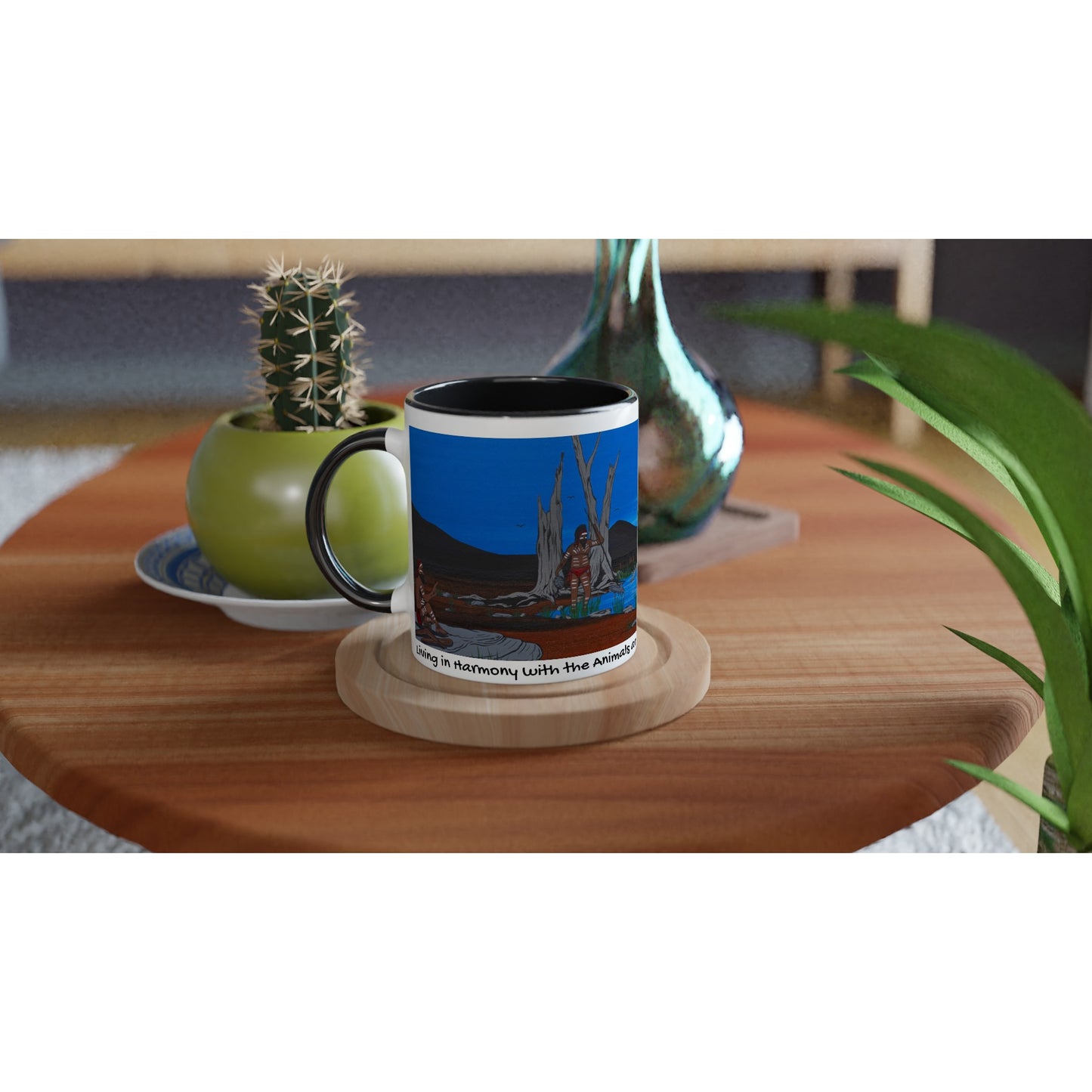 Ceramic Mug - Living in Harmony with the Animals & Respecting the Land