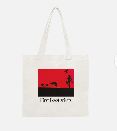 Tote Bag 'First Footprints' Original Design WIlliam Walker