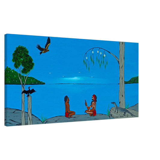 'The Best Classroom #2' by First Nations Tribal Artist William Walker - Canvas Print