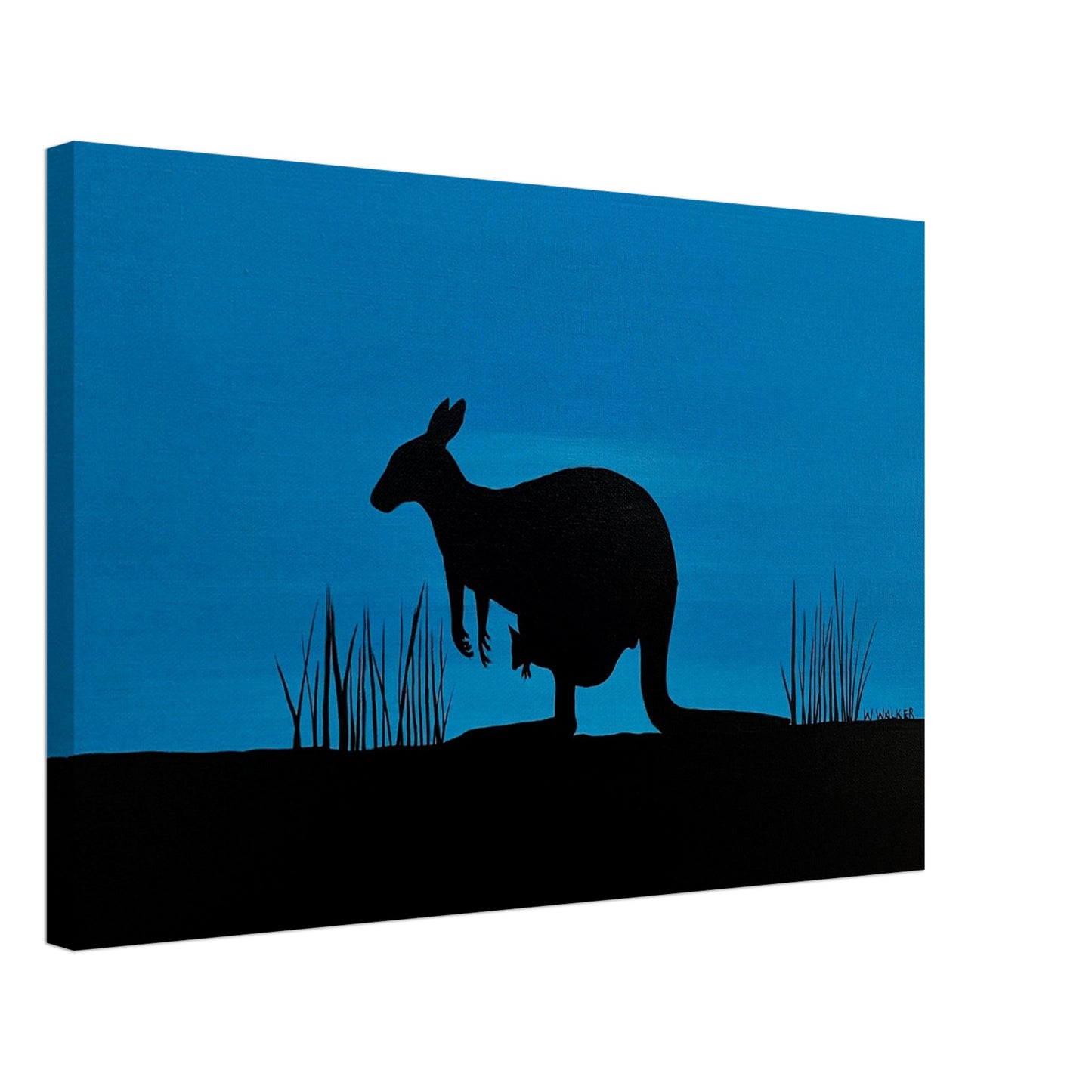 'The Mother Gooramun (Kangaroo) ' by First Nations Tribal Artist William Walker - Printed Canvas